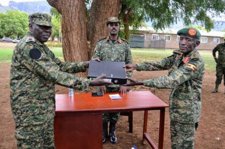 Maj Gen Nabasa advises troops to invest wisely as Lt Col Odeke assumes  Command of 203 AAC Brigade 